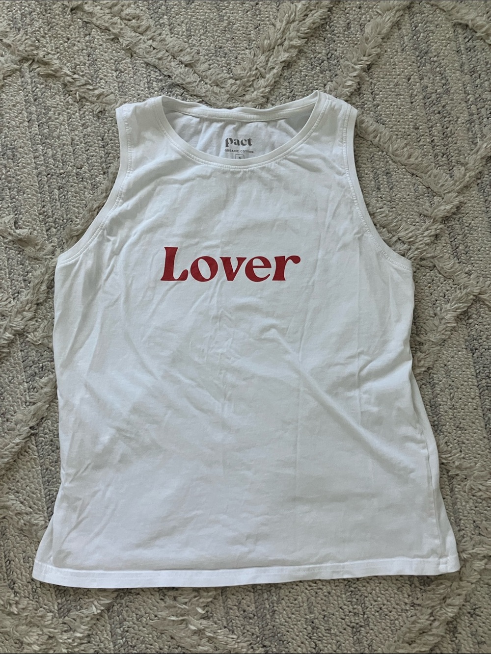 Pact , women’s small , 100% organic cotton, Taylor Swift “lover” tank
